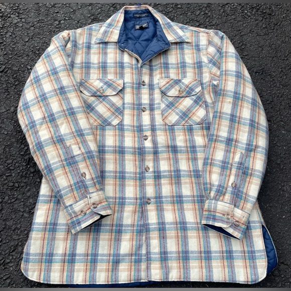 Sundays Sportswear Co Men’s Wool Blend Inner Quilted Plaid Button Up Jacket M - Picture 2 of 8